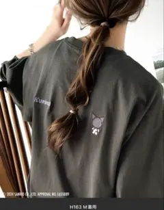 新品Kuromiクロミ　オリジナルロングTシャツ長袖　バックプリント　刺繍