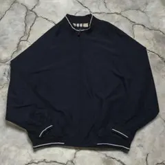 00s BURBERRY GOLF ブルゾン ブラック XL 裏地チェック 古着
