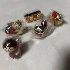 動物と食べ物の置物 5体セット