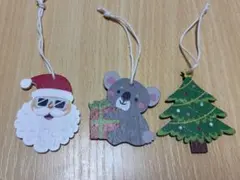クリスマス 木製オーナメント 3種セットのサムネイル