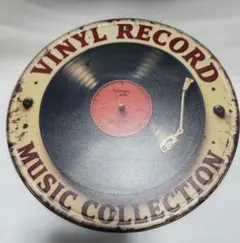 最終お値下げレコードプレイヤーのメタル看板　ターンテーブル/アナログレコード盤
