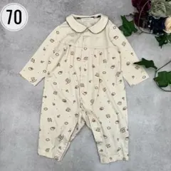 BURBERRY 動物柄プリントロンパース 70cm