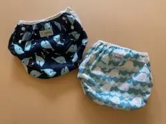 クジラ柄 ベビー水遊び用パンツ　水着 2点セット