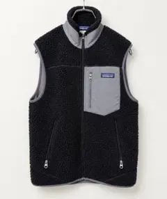 パタゴニア patagonia フリースベスト レトロX ブラック グレー XS