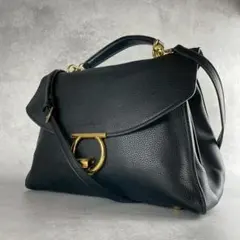 希少✨極美品 サルヴァトーレ フェラガモ マーゴット 2way ハンドバッグ 黒