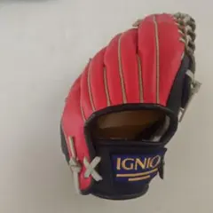IGNIO 軟式野球グローブ ブラック×レッドのサムネイル