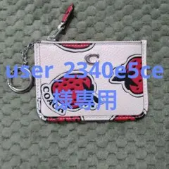 COACH いちご柄 パスケース