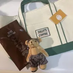 タリーズ　2025 ハッピーバッグ　トートバッグ　干支ミニテディ2点セット