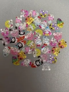 25個〜デコパーツ、ネイルパーツドーナツ　アイスMIX