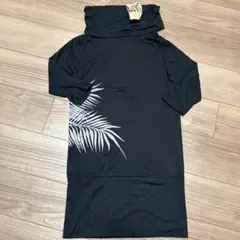新品　MMJ フラダンス チュニック　トップス ブラック L　レディース　着痩せのサムネイル