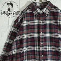 人気 ラルフローレン 長袖シャツ XL レッド チェック ボタンダウン 古着