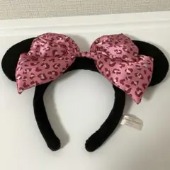 ミニー　ヒョウ柄　カチューシャ　ピンク