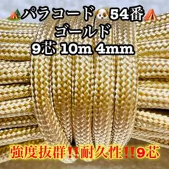 パラコード　9芯 １０m ４mm ５４番　手芸とアウトドアなど用