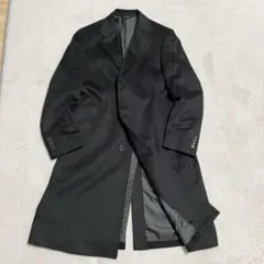 カシミア100% 定価10万超 高級 チェスターコート 美品 R-8486
