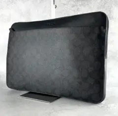 coach コーチ ブラック レザー クラッチバッグ PCケース セカンドバッグ