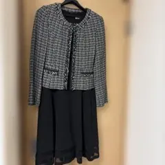 ツイードジャケットとAラインドレスセット　カルバン・クライン