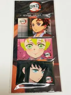 鬼滅の刃　場面写スクエア缶バッジセット　竈門炭治郎　甘露寺蜜璃　時透無一郎