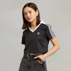 adidas Football V-Neck Crop Polo JD2606