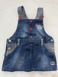 BABYDOLL デニムオーバーオール スカート90