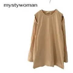 mystywoman長袖カットアウトトップス　カットソー　ギャル　綿のサムネイル