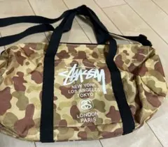 STUSSY カモフラージュ ドラムバッグ ジャンク