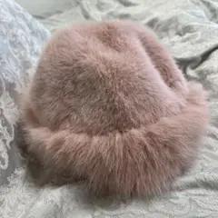 ファー　ハット　ピンク　帽子　CHUNGLIM