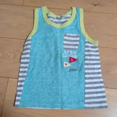 110タンクトップ　KP BOY 水色 ストライプ タンクトップ