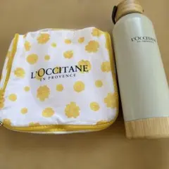 L'Occitane 水筒 バンブーキャップ付き ポーチ