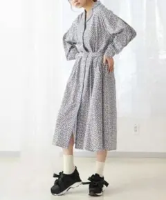 美品　merry jenny 花柄 シャツワンピース
