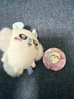 ちいかわ モモンガ もちっとぷちマスコット、缶バッジセット