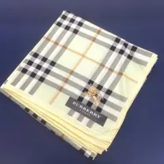 新品✨BURBERRY　バーバリー　ハンカチ　ノバチェック　ロゴ刺繍　爽やか