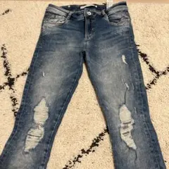 ZARA ダメージ加工 スキニーデニム