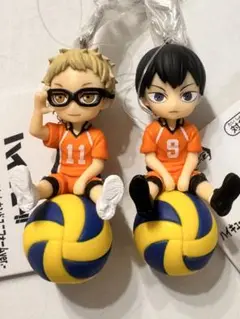 ハイキュー プチッとのりマス キーホルダー 影山飛雄 月島 蛍 2点