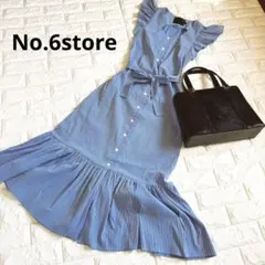 No.6Storeノースリーブシャツワンピース マキシ丈　ストライプのサムネイル