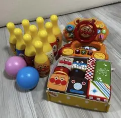 アンパンマン おもちゃ 知育玩具 まとめ売り ボーリング つみき ハンドル バス