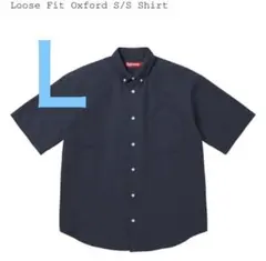 SUPREME Loose Fit Oxford S/S Shirt Navy - メルカリ