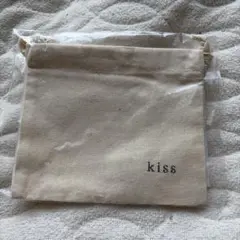 kiss コットン巾着 ポーチ 未使用