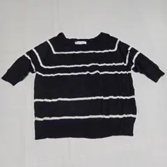 サマーニット黒白ライン