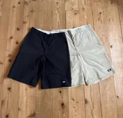 Dickies ワークショーツ 2枚セット ブラック ベージュのサムネイル