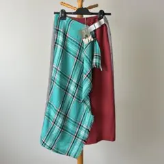 ※値下げ【新品】O'NEIL OF DUBLINチェックリネンラップスカートのサムネイル