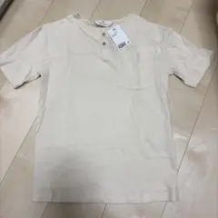 新品　H&M ヘンリーネック 半袖Tシャツ 135/140 ♡のサムネイル
