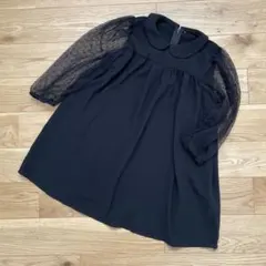 期間限定値下げ　シーイン　袖シースルーワンピース