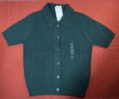 レディース　半袖ニット　ユニクロ　Sサイズ　グリーン