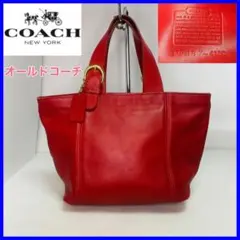 OLD COACH オールドコーチ　バック　赤 ショルダー　トート　レザー