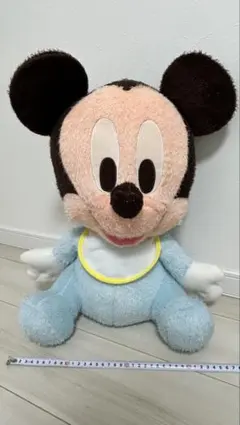 ミッキーマウス ぬいぐるみ 約40cm 水色
