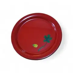 琉球漆器 盆 葉と果実の装飾