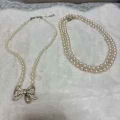 ホワイトパール ネックレスセット