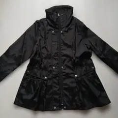 襟調整付きブラックコート