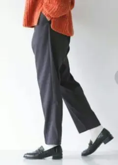 新品◇koe　スリムカラーテーパードパンツ　XL　ブラウン BROWN コエ