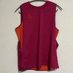 NIKE ACG メッシュインナー付きタンクトップ M ピンク ロゴ刺繍